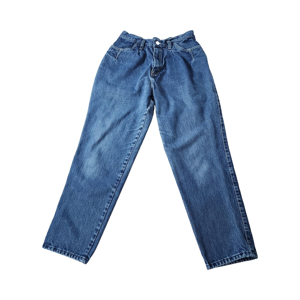 PS Gitano Vintage High Waisted Tapered Jeans Blue Denim 12 Short Cotton Brazil